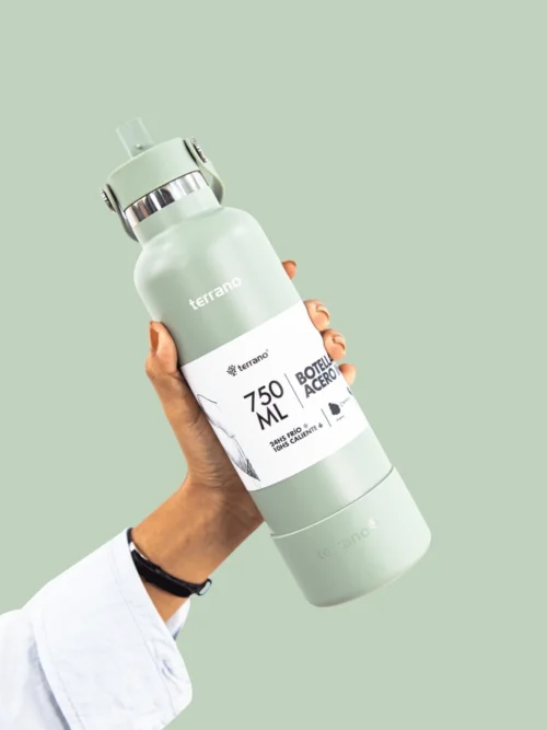 Botella Térmica con Pico 750mL. - Oliva