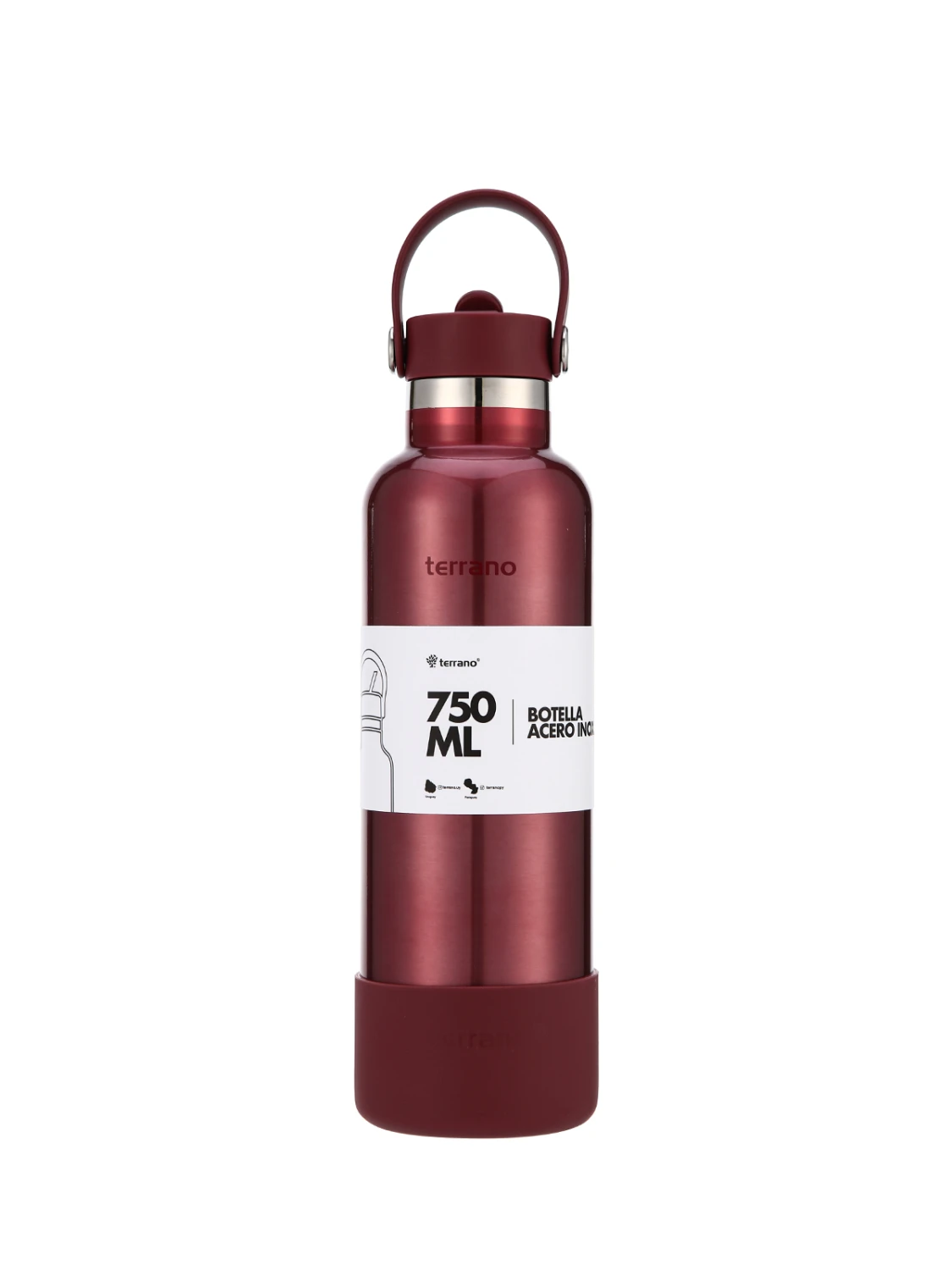 Botella Térmica con Pico 750mL. - Rojo Metalizado 2 Botella Térmica con Pico 750mL. - Rojo Metalizado - Imagen 2