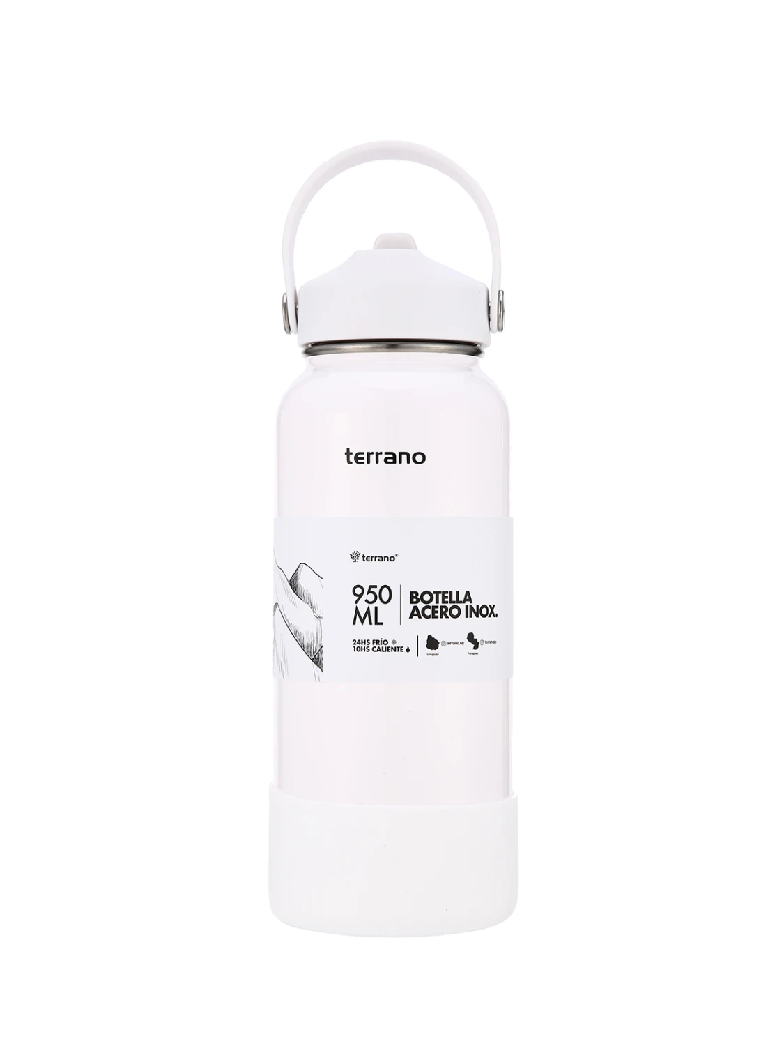 Botella Térmica con Pico 950mL. - Blanco Metalizado 3 Botella Térmica con Pico 950mL. - Blanco Metalizado - Imagen 3