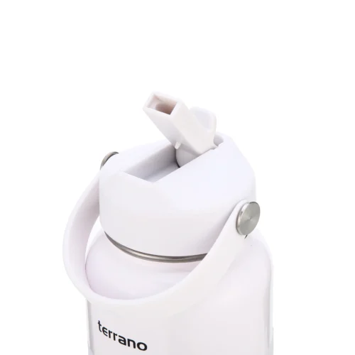 Botella Térmica con Pico 950mL. - Blanco Metalizado