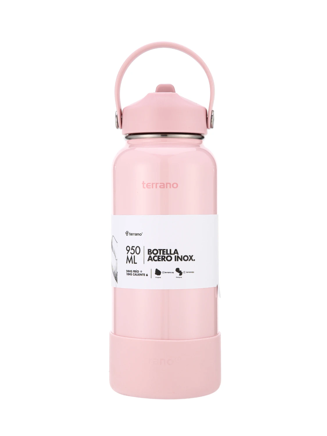 Botella Térmica con Pico 950mL. - Rosado Metalizado 2 Botella Térmica con Pico 950mL. - Rosado Metalizado - Imagen 2