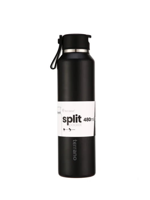 BOTELLA TERMICA SPLIT POCKET 480ML. - Negro