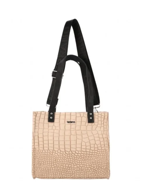 Cartera Moon Croco - Beige
