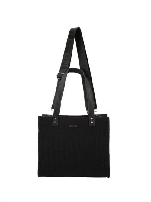 Cartera Moon Croco - Negro