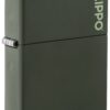Encendedor Zippo Classic Green Matte Zippo Logo 221ZL
