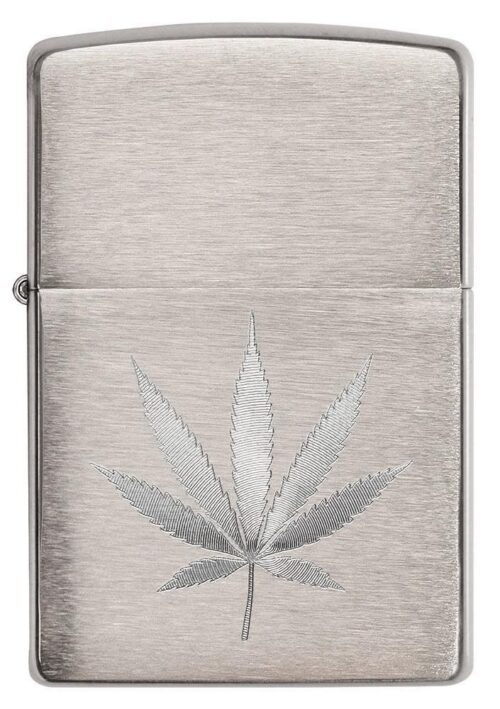 Encendedor Zippo Chrome Marijuana Leaf Design 29587 - vista 2