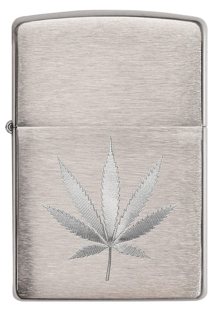 Encendedor Zippo Chrome Marijuana Leaf Design 29587 2 Encendedor Zippo Chrome Marijuana Leaf Design 29587 - vista 2