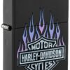 Encendedor Zippo Harley-Davidson Purple Flames Design 46677