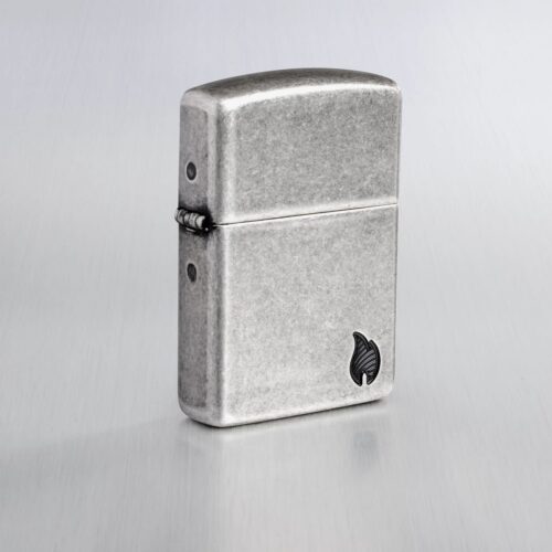 Encendedor Zippo Armor Antique Silver Flame Design 46399 - vista 2