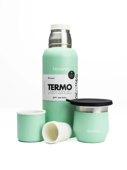 Kit 750ML Slim + Mate Flap - Verde Agua
