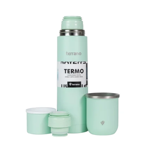 Kit Acero Bala - 750mL + Mate Sicilia - Verde Agua