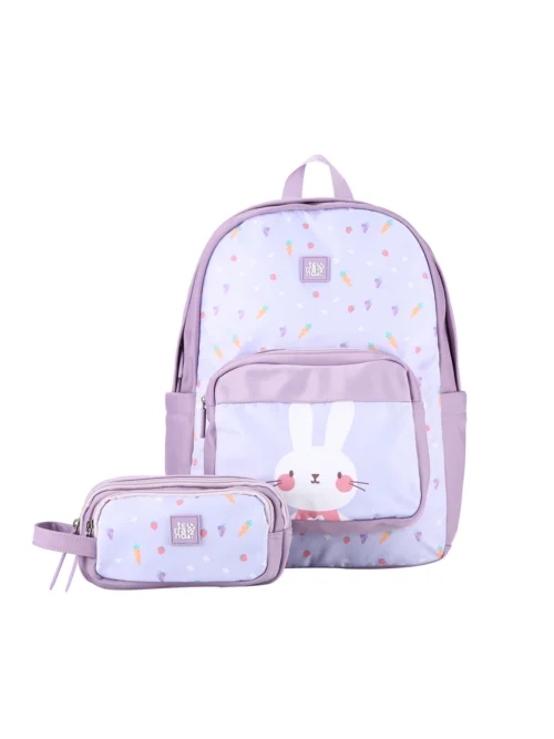 Kit Mochila + Cartuchera kids - Conejo