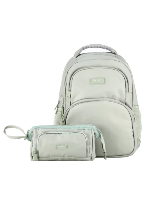 Kit Mochila y Cartuchera Quid AirFlow - Oliva