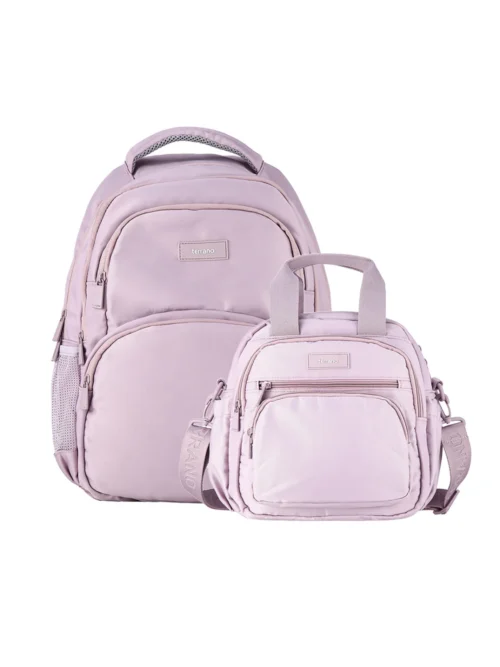 Kit Mochila y Lunchera Quid AirFlow - Lila