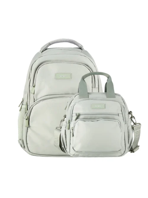 Kit Mochila y Lunchera Quid AirFlow - Oliva