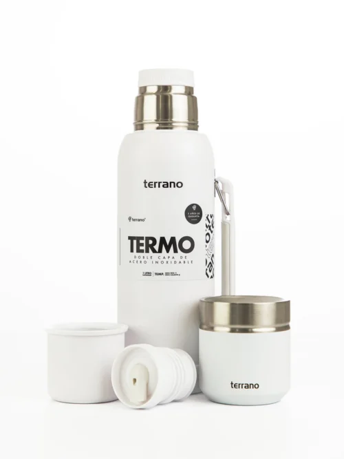 Kit Termo 1 LT Con Base De Silicona + Mate folkie - Blanco