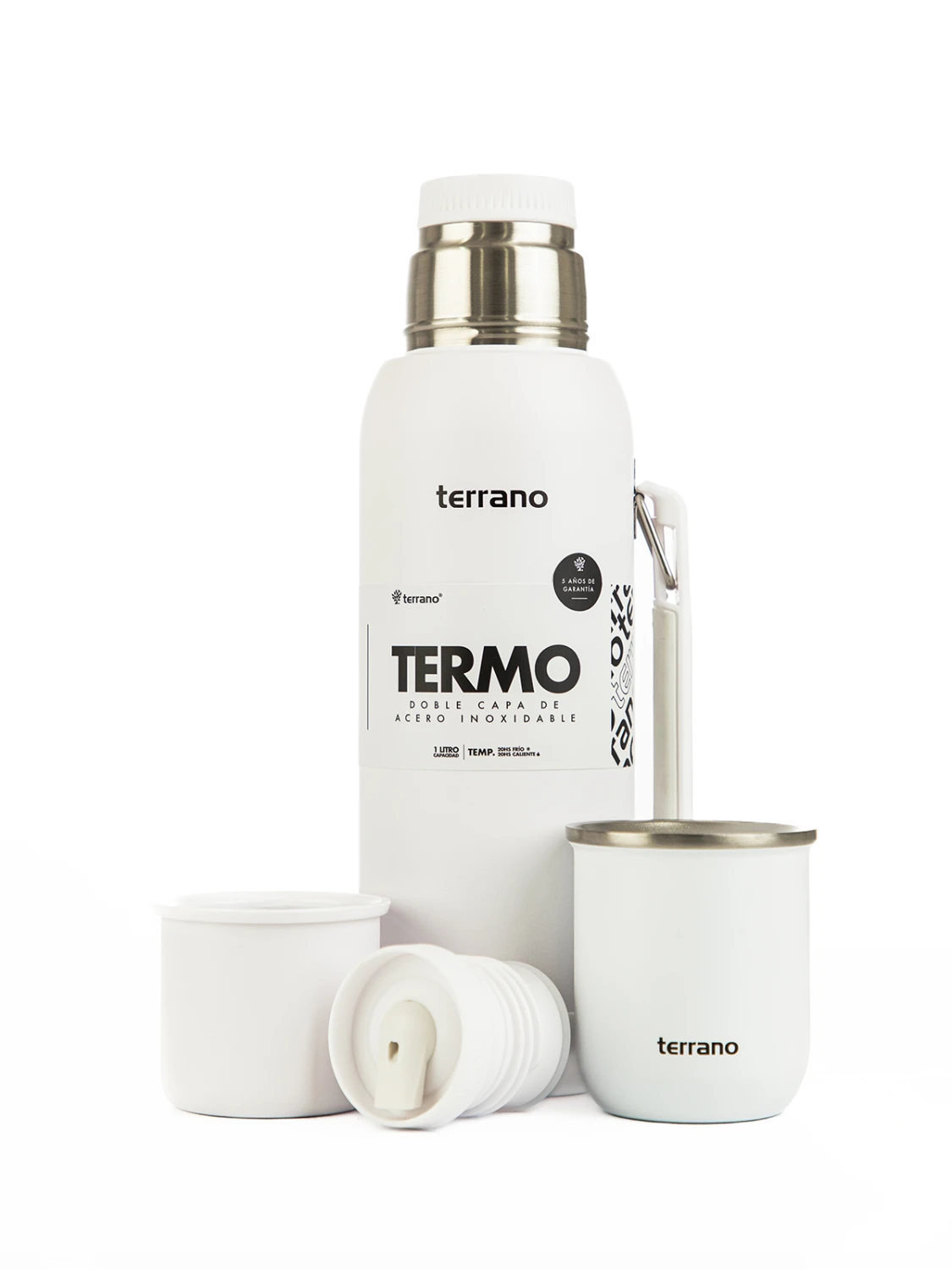 Kit Termo 1 LT Con Base De Silicona + Mate Sicilia - Blanco 1 Kit Termo 1 LT Con Base De Silicona + Mate Sicilia - Blanco