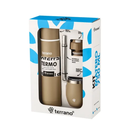 Kit Termo Bala + Mate con bombilla - Arena