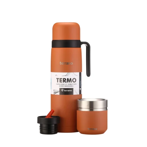 Kit Termo Manija Rigida + Mate Folkie - Terracota