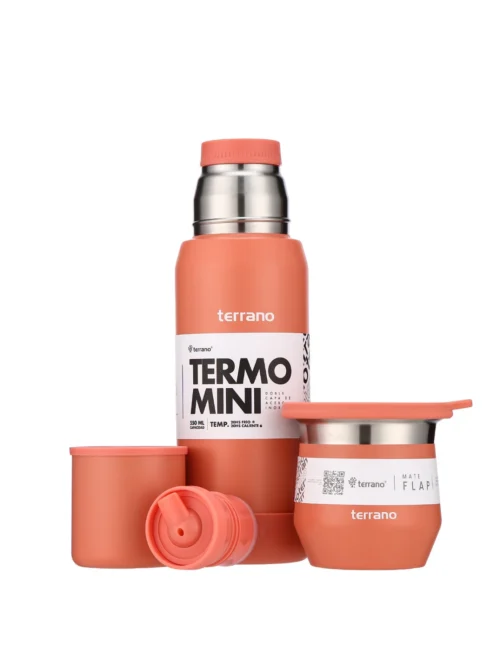 Kit Termo Mini + Mate Flap - Coral
