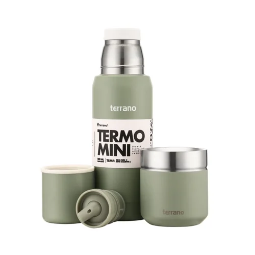 Kit Termo Mini + Mate Folkie - Oliva