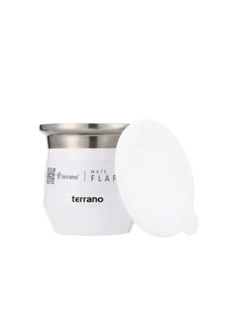 Mate Acero Flap - Metalizado - Blanco