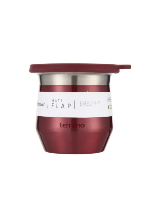 Mate Acero Flap - Metalizado - Rojo
