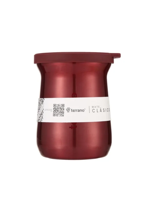 Mate Acero Inox. Camionero Metalizado - Rojo