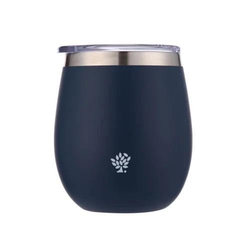 Mate Acero Inox. con Tapa - Azul opaco