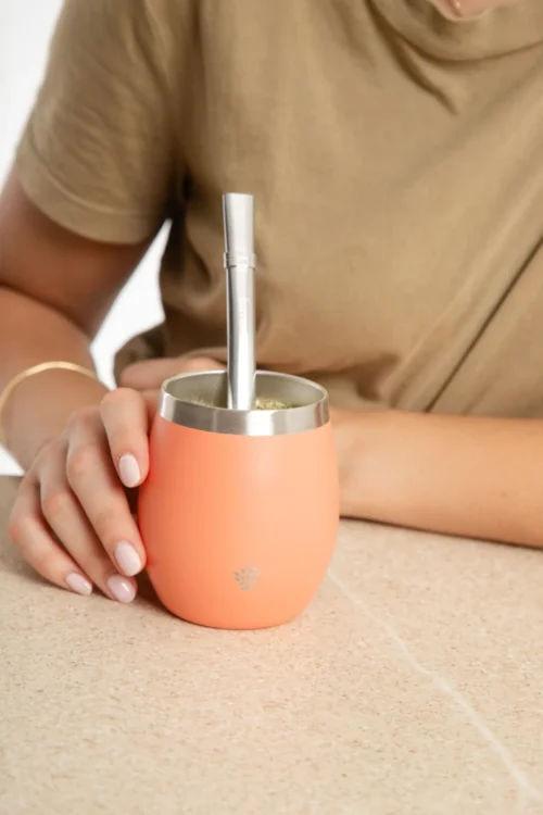 Mate Acero Inox. con Tapa - Coral