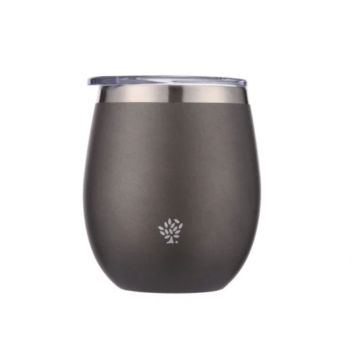 Mate Acero Inox. con Tapa - Gris Metalizado