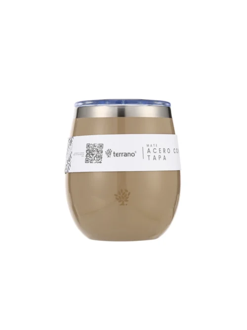 Mate Acero Inox. con Tapa Metalizado - Arena