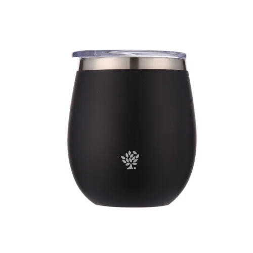 Mate Acero Inox. con Tapa - Negro