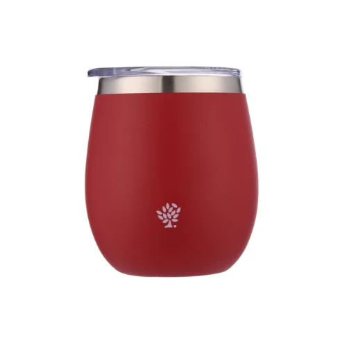 Mate Acero Inox. con Tapa - Rojo