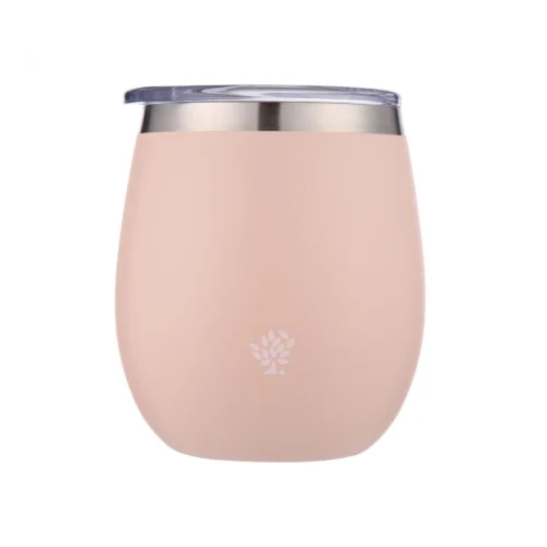 Mate Acero Inox. con Tapa - Rosado
