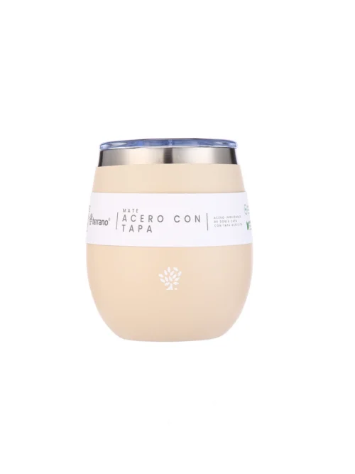 Mate Acero Inox. con Tapa - Taupe