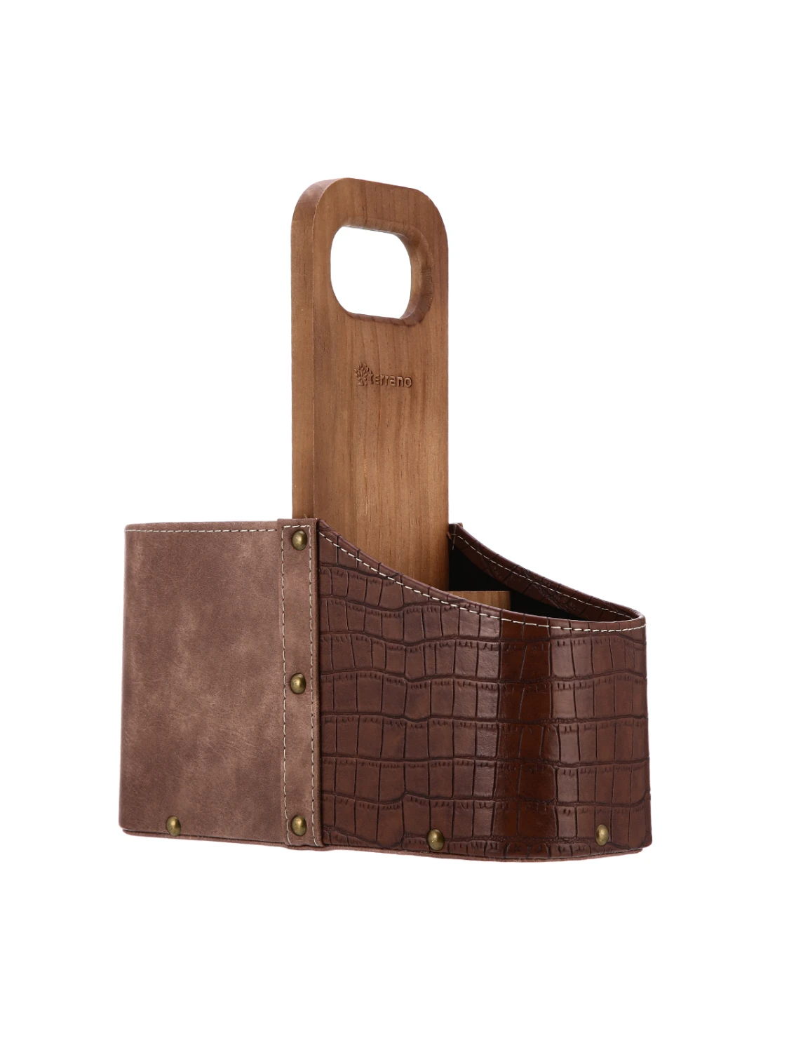 Matera madera combinada Croco - Marrón 4 Matera madera combinada Croco - Marrón - Imagen 4