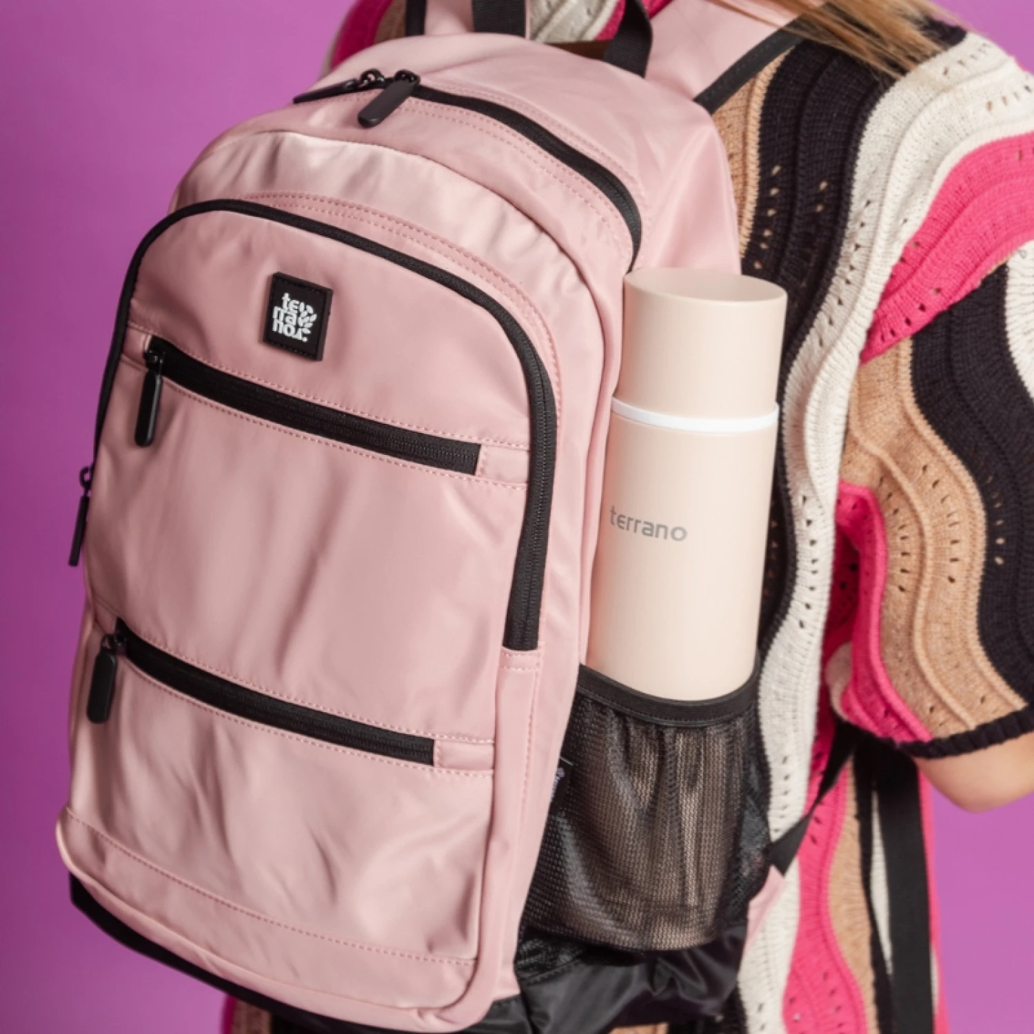 Mochila Grande 9189 - Rosa 1 Mochila Grande 9189 - Rosa