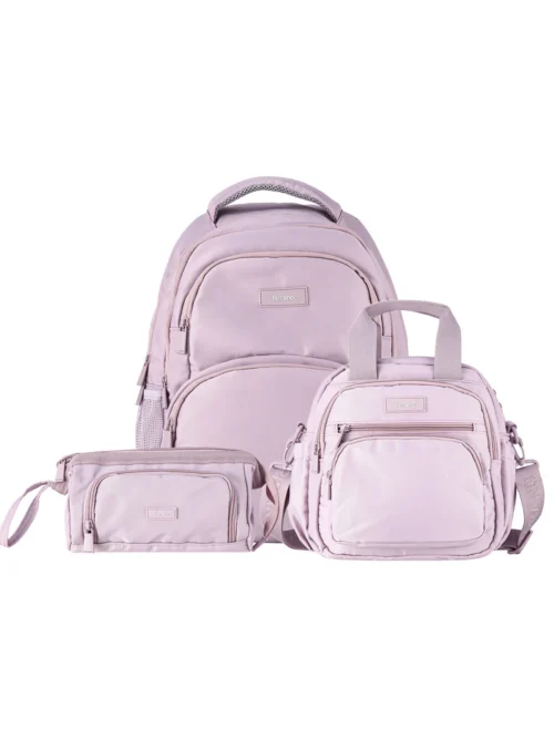 Mochila, Lunchera y Cartuchera Quid AirFlow - Lila