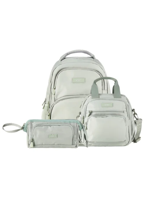 Mochila, Lunchera y Cartuchera Quid AirFlow - Oliva