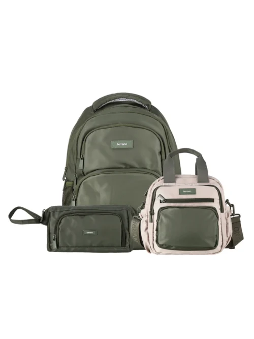 Mochila, Lunchera y Cartuchera Quid AirFlow - Verde
