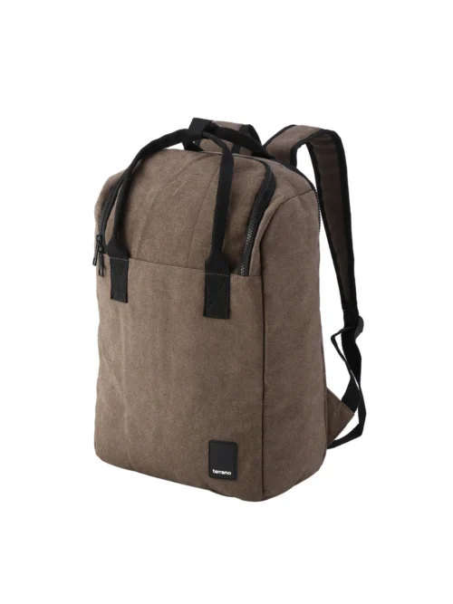 Mochila Matera Porta Laptop Tela - Marrón