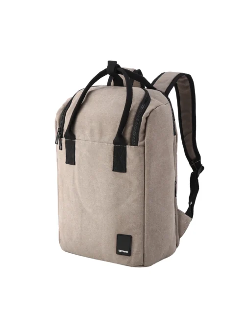Mochila Matera Porta Laptop Tela - Taupe