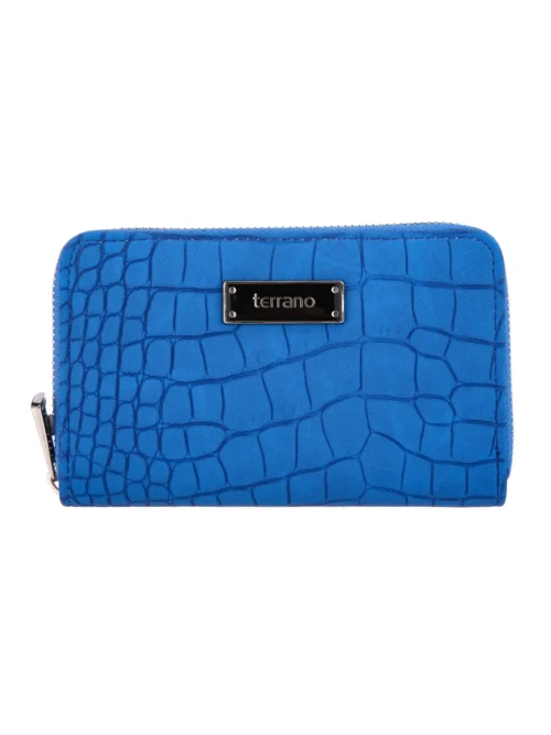 Monedero Brasil II - Croco Azul Electrico
