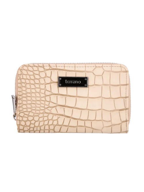 Monedero Brasil II - Croco Beige