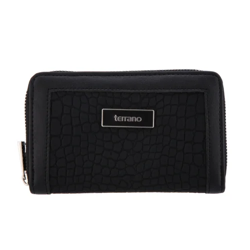 Monedero Malta - Croco Negro