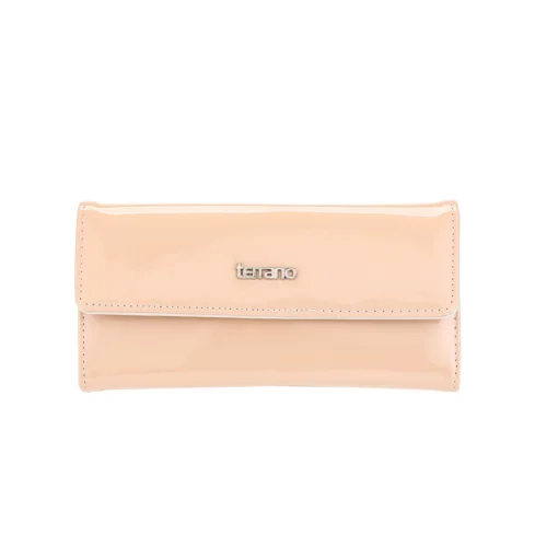 Monedero Milán - Charol Beige