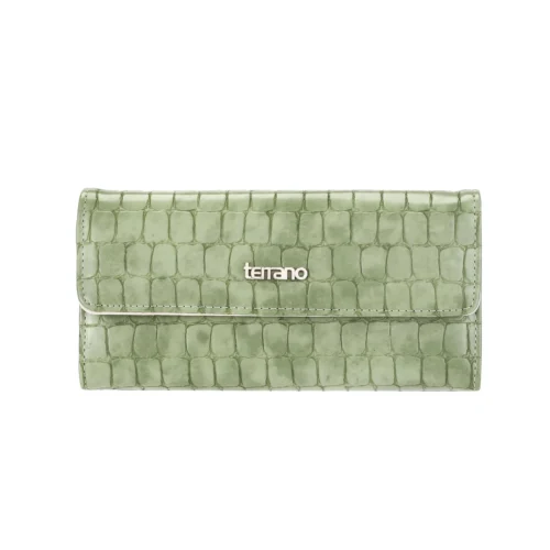 Monedero Milán - Croco Verde