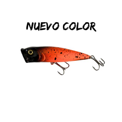 Señuelo Go Fishing Popper Mediano 8,5 cm Negro con Naranja