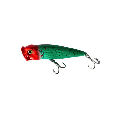 Señuelo Go Fishing Popper Mediano 8,5 cm Rojo con Verde (Zanahoria)